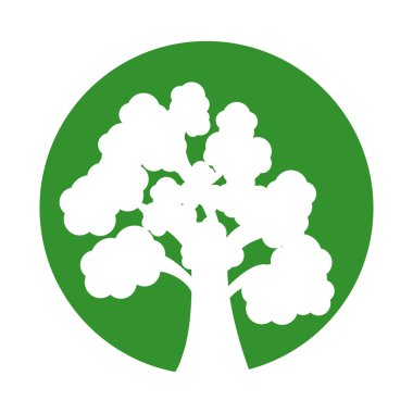 Ağaç bitkisi orman izole simgesi