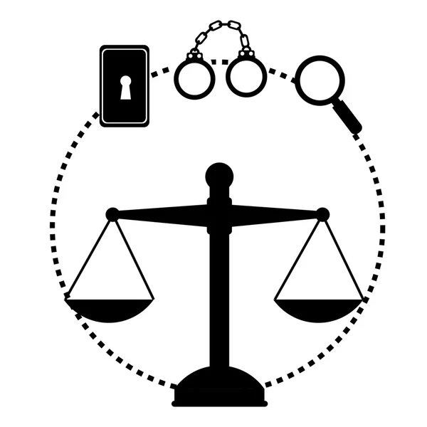 Law and legal justice graphic — Stock Vector