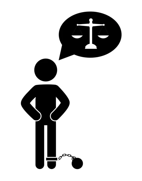 Droit et justice juridique graphique — Image vectorielle