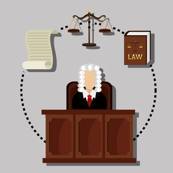 Droit et justice juridique graphique — Image vectorielle