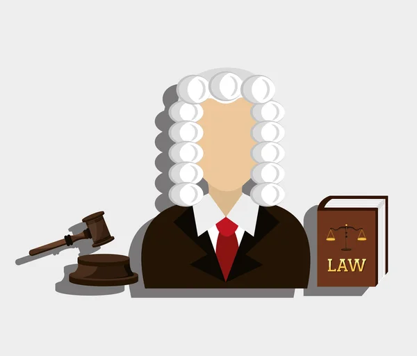 Derecho y justicia jurídica gráfica — Vector de stock