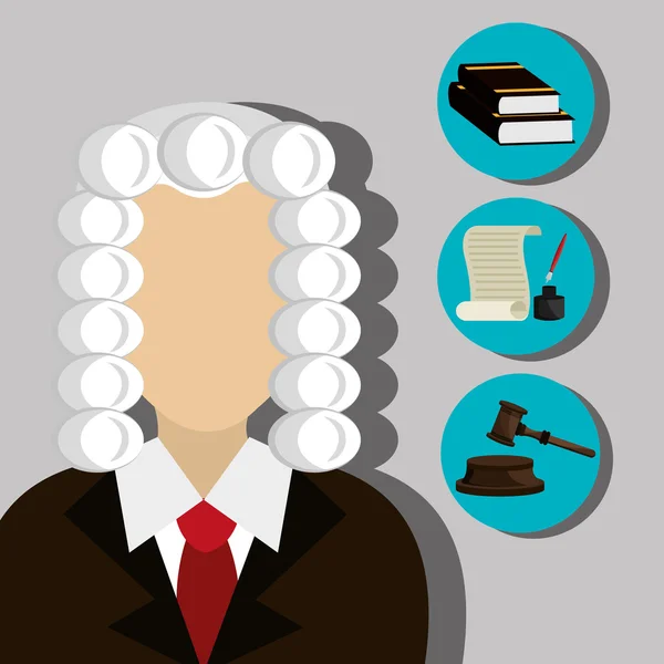 Derecho y justicia jurídica gráfica — Vector de stock