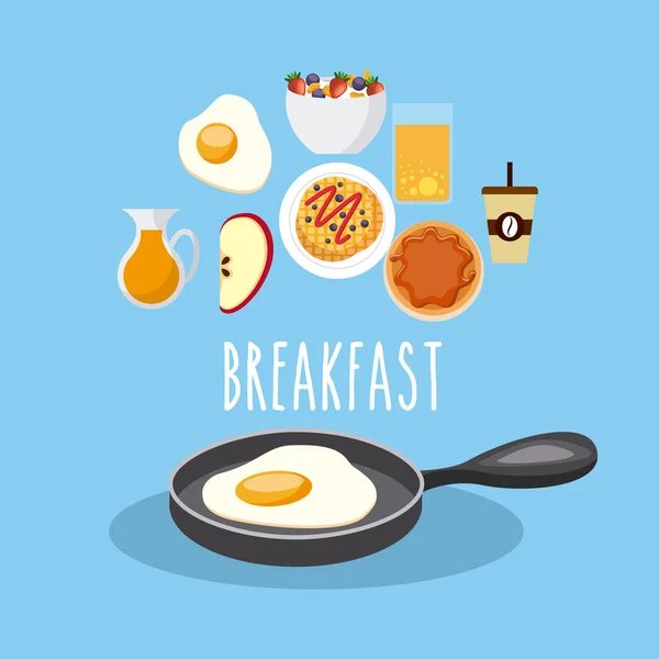 Вкусный и питательный значок завтрака — стоковый вектор
