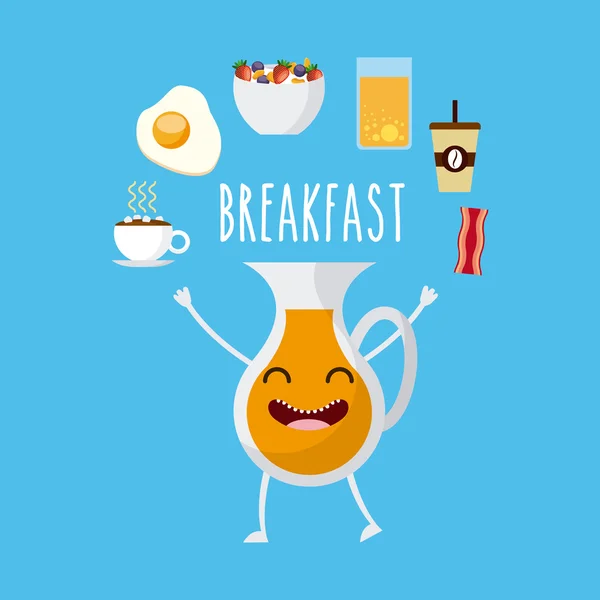Köstlichen und nahrhaften Frühstückscharakter — Stockvektor