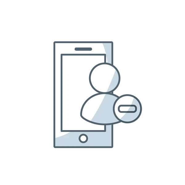 Smartphone met sociale media-pictogram — Stockvector
