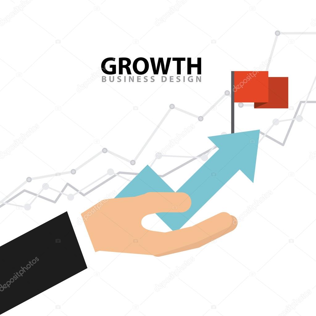 Business growth funds flat icons