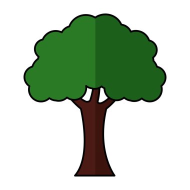 Ağaç bitkisi orman izole simgesi