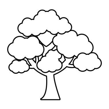 ağaç bitki orman tek renkli izole simgesi