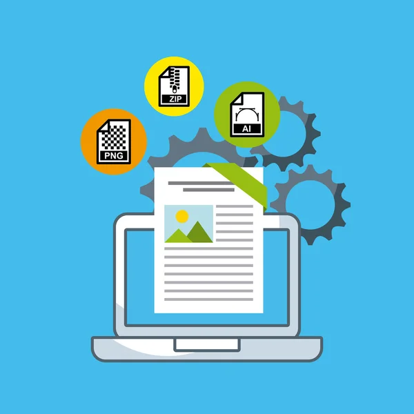 Gestão de formatos electrónicos —  Vetores de Stock