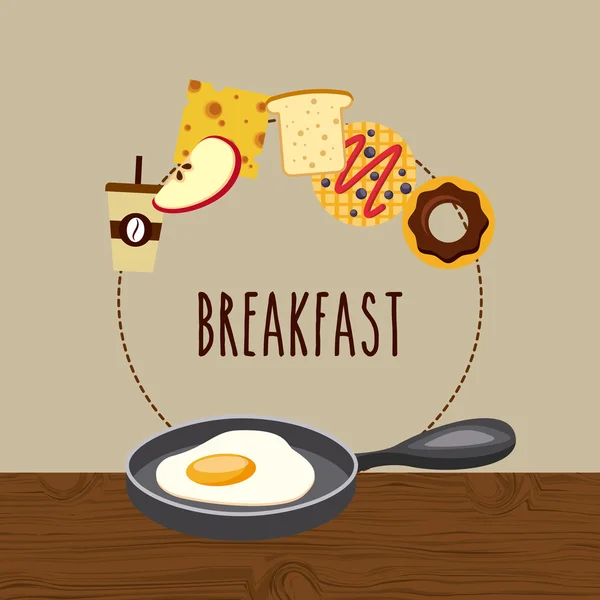 Delicious and nutritive breakfast icon — Stock Vector