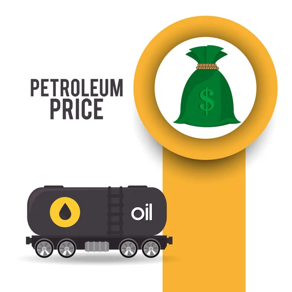 Petroleum pris design — Stock vektor