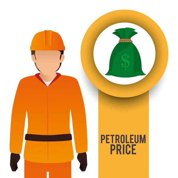 Conception du prix du pétrole — Image vectorielle