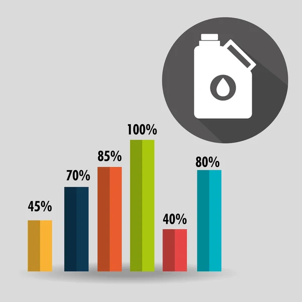 Diseño del precio del petróleo — Vector de stock