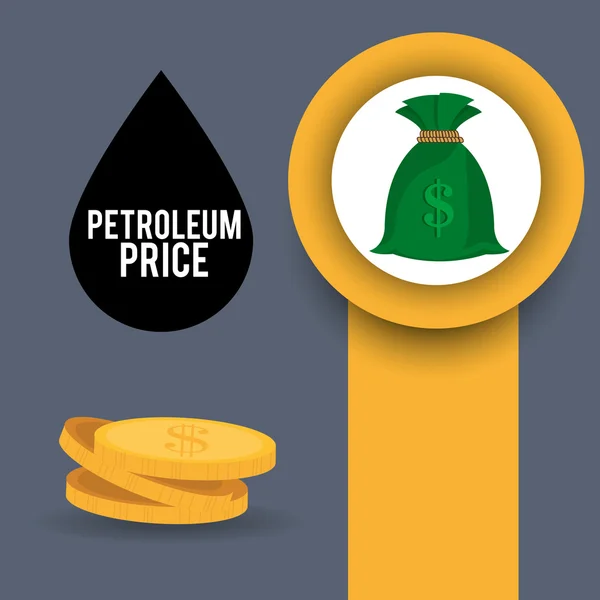 Petroleum and oil price design — Stock Vector
