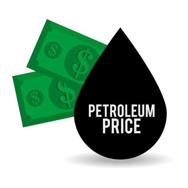 Prix du pétrole et du pétrole — Image vectorielle