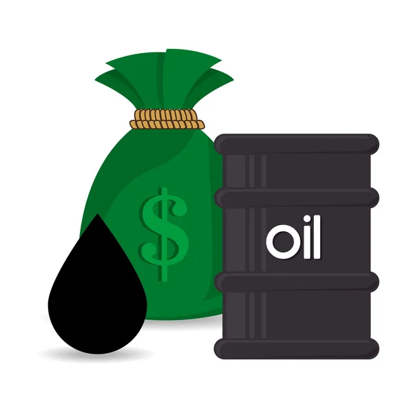 石油と石油価格のデザイン — ストックベクタ