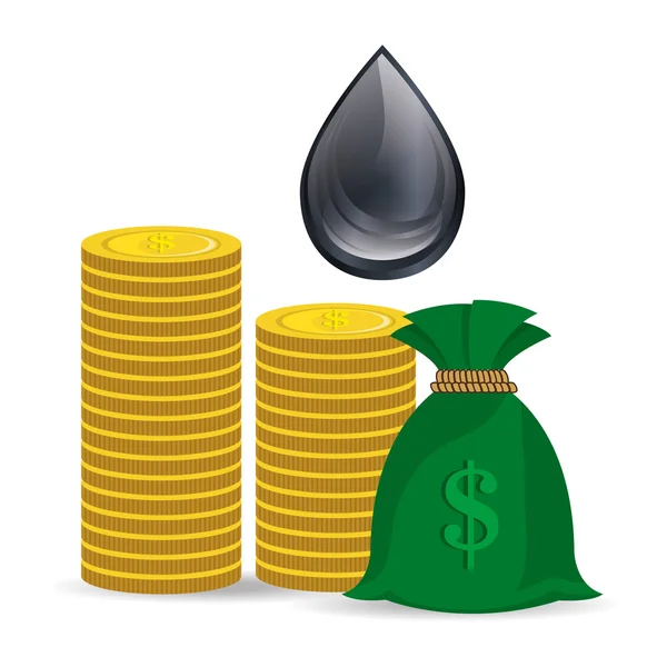 Petroleum and oil price design — Stock Vector