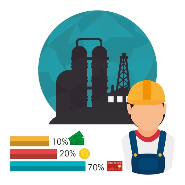 Petroleum and oil design — Stock Vector