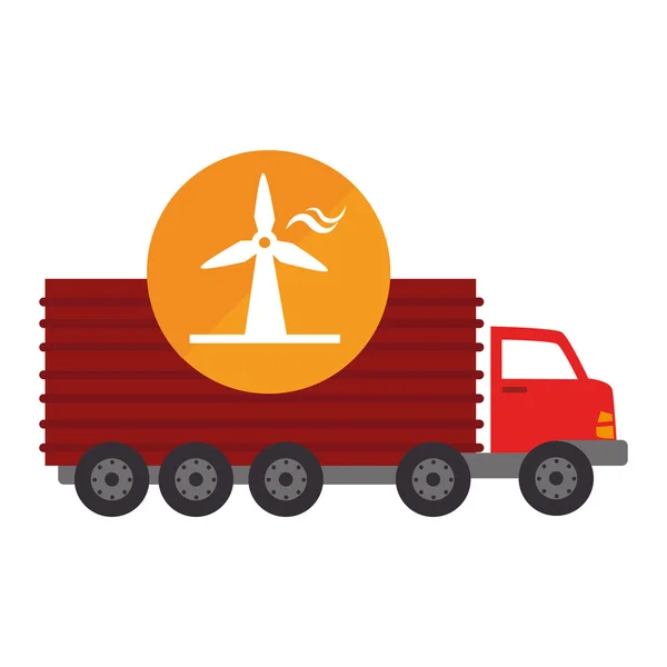 Rode lading vrachtwagen — Stockvector