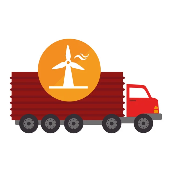 Camion de fret rouge — Image vectorielle