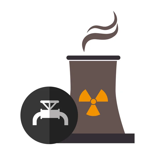 Nükleer reaktör bitki — Stok Vektör