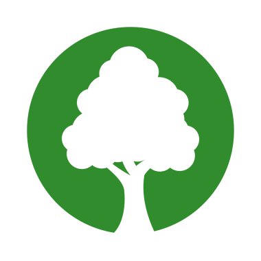 Ağaç bitkisi orman izole simgesi