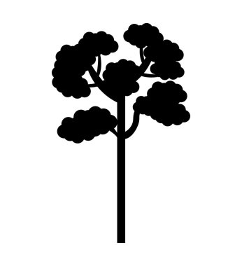 ağaç bitki orman tek renkli izole simgesi