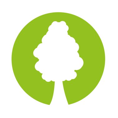 Ağaç bitkisi orman izole simgesi