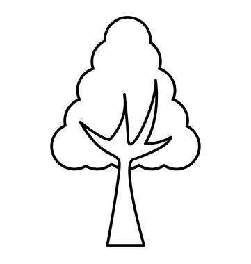 ağaç bitki orman tek renkli izole simgesi