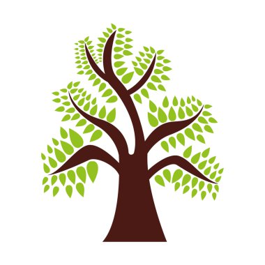 Ağaç bitkisi orman izole simgesi