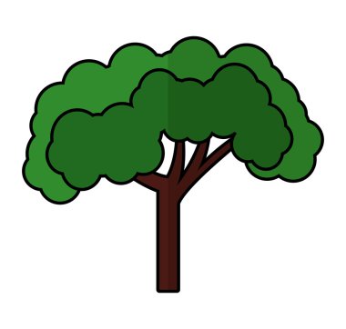 Ağaç bitkisi orman izole simgesi
