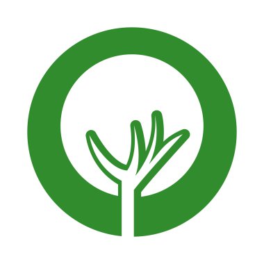 Ağaç bitkisi orman izole simgesi