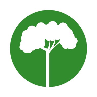 Ağaç bitkisi orman izole simgesi