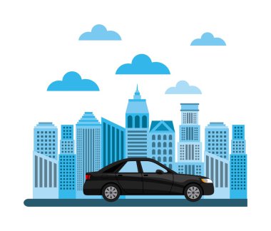 Bina cityscape manzarası simgesi