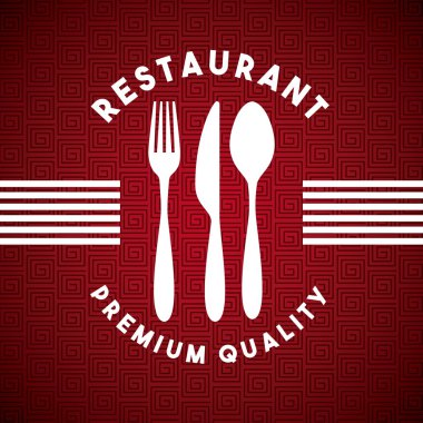 Menü Restoran çatal bıçak seti ile