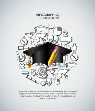 Infographic eğitim sunma kutsal kişilerin resmi