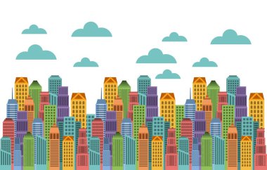 Bina cityscape manzarası simgesi