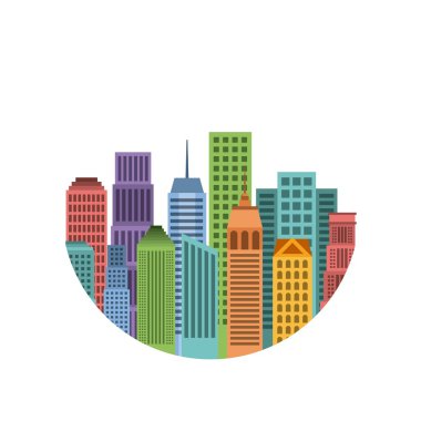 Bina cityscape manzarası simgesi