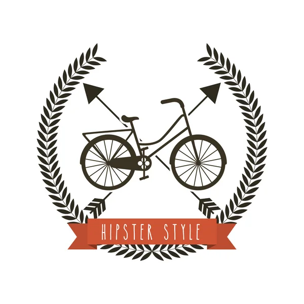 Bisiklet retro hippi tarzı — Stok Vektör