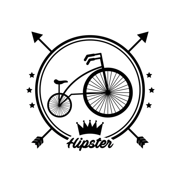 Bicicleta estilo hipster retro — Vector de stock