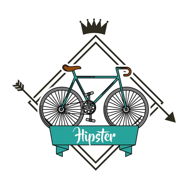 Bisiklet retro hippi tarzı — Stok Vektör