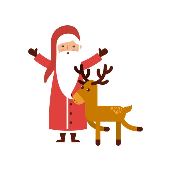 Santa claus personaj icon — Vector de stoc