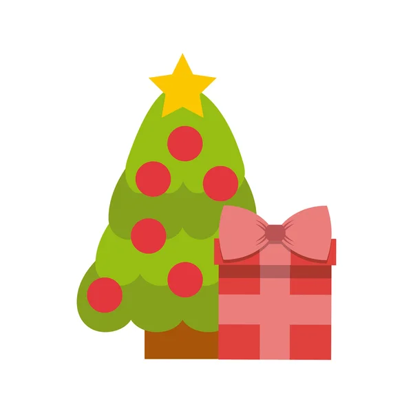 Regalo regalo regalo de Navidad icono — Vector de stock