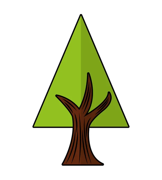 나무 숲 속의 고립 된 아이콘 — 스톡 벡터