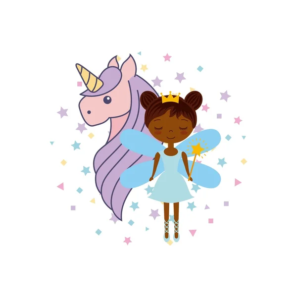 Cute little fairy karakter — Stockvector