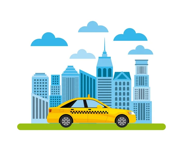 Servicio de taxi transporte público — Vector de stock