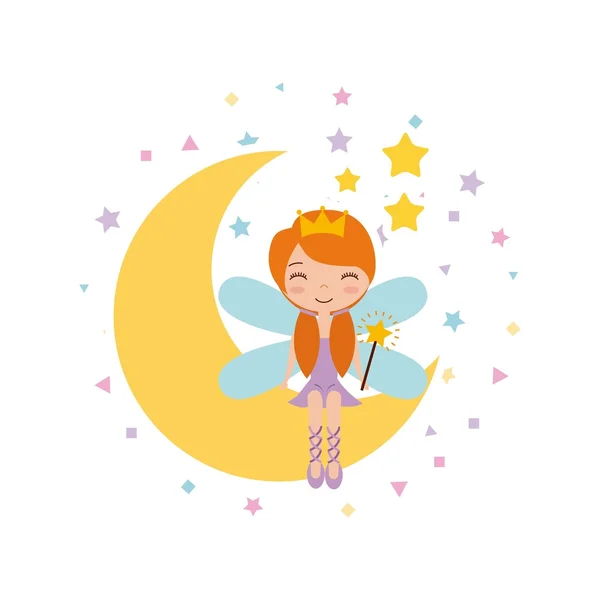 Cute little fairy karakter — Stockvector