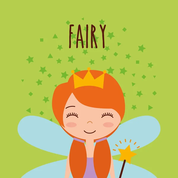 Cute little fairy karakter — Stockvector