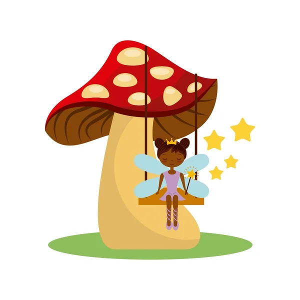 Cute little fairy karakter — Stockvector