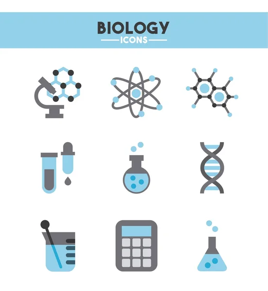 Ikona čáry vzdělávání biologie a věda — Stockový vektor